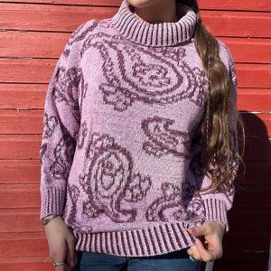 Vintage 80s western paisley sweater